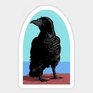 Stoic crow Sticker